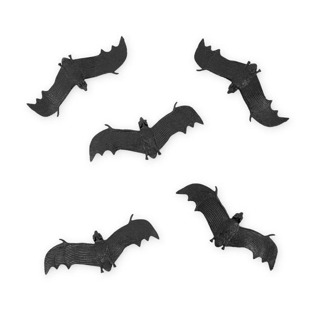 Halloween decorations Bats - black 5 pcs