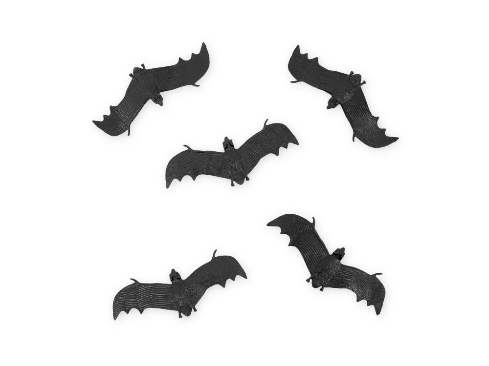 Halloween decorations Bats - black 5 pcs