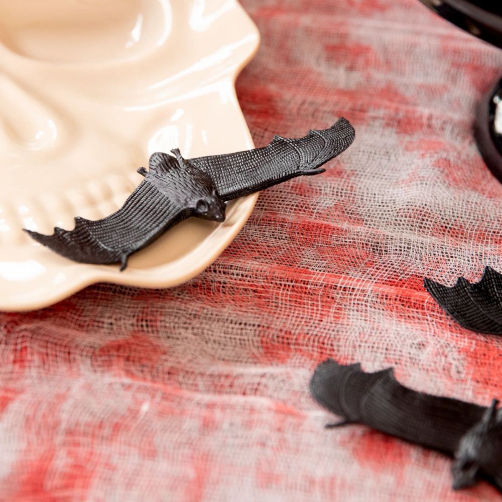 Halloween decorations Bats - black 5 pcs