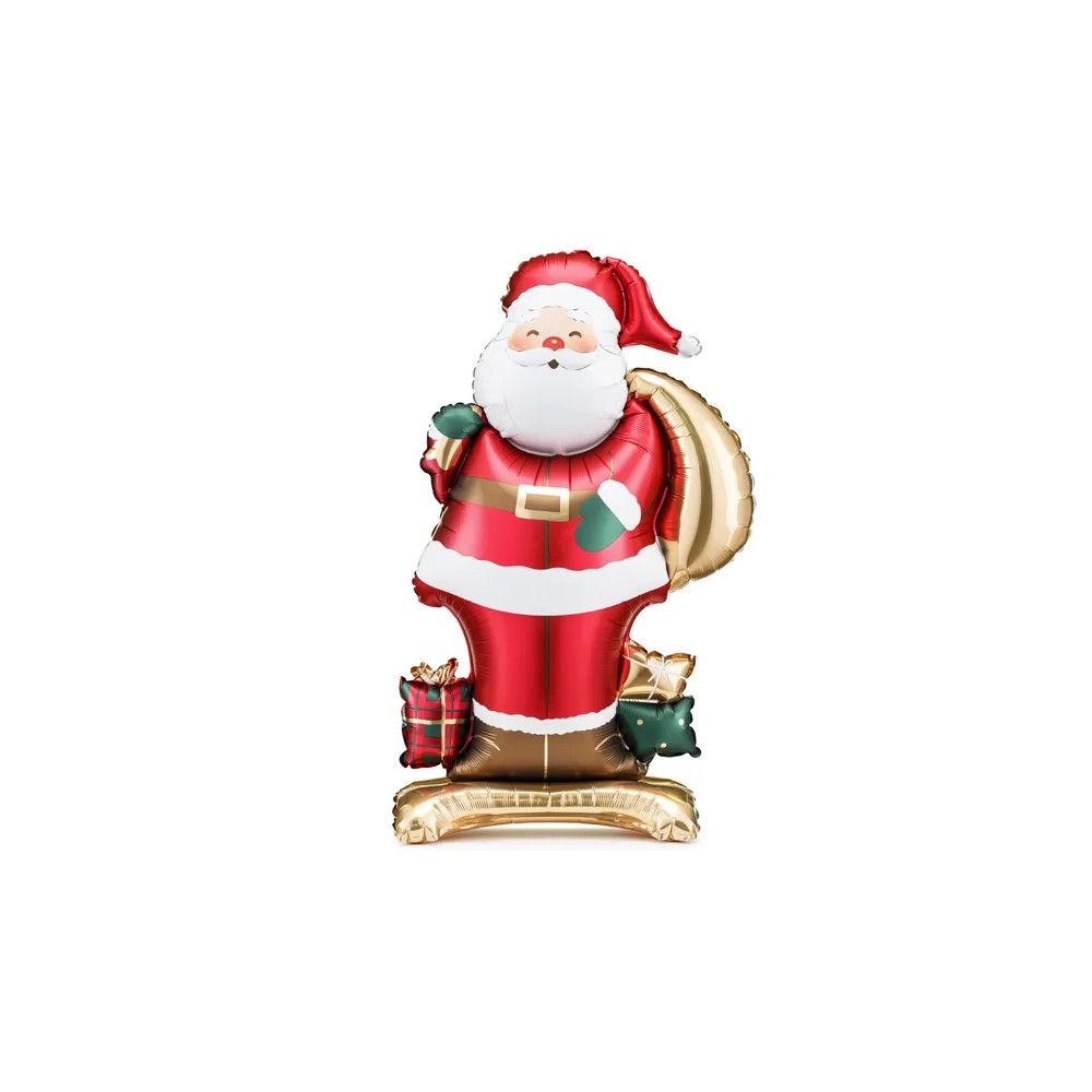 Standing Christmas foil balloon Santa Claus - PartyDeco - 48 x 84 cm