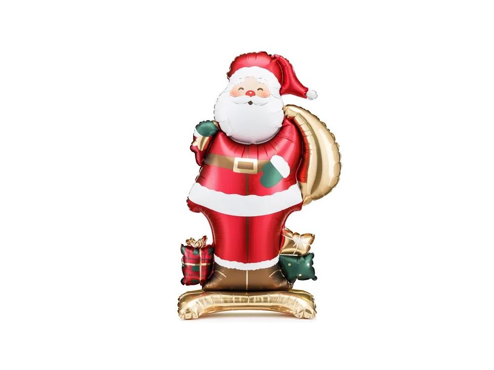 Standing Christmas foil balloon Santa Claus - PartyDeco - 48 x 84 cm