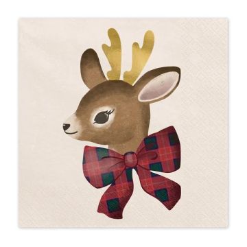 Christmas napkins Reindeer - PartyDeco - 12 pcs