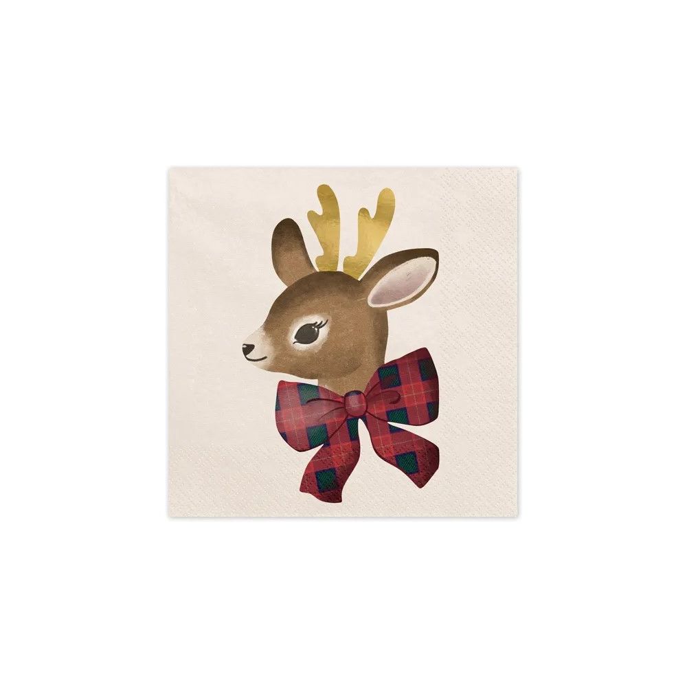 Christmas napkins Reindeer - PartyDeco - 12 pcs