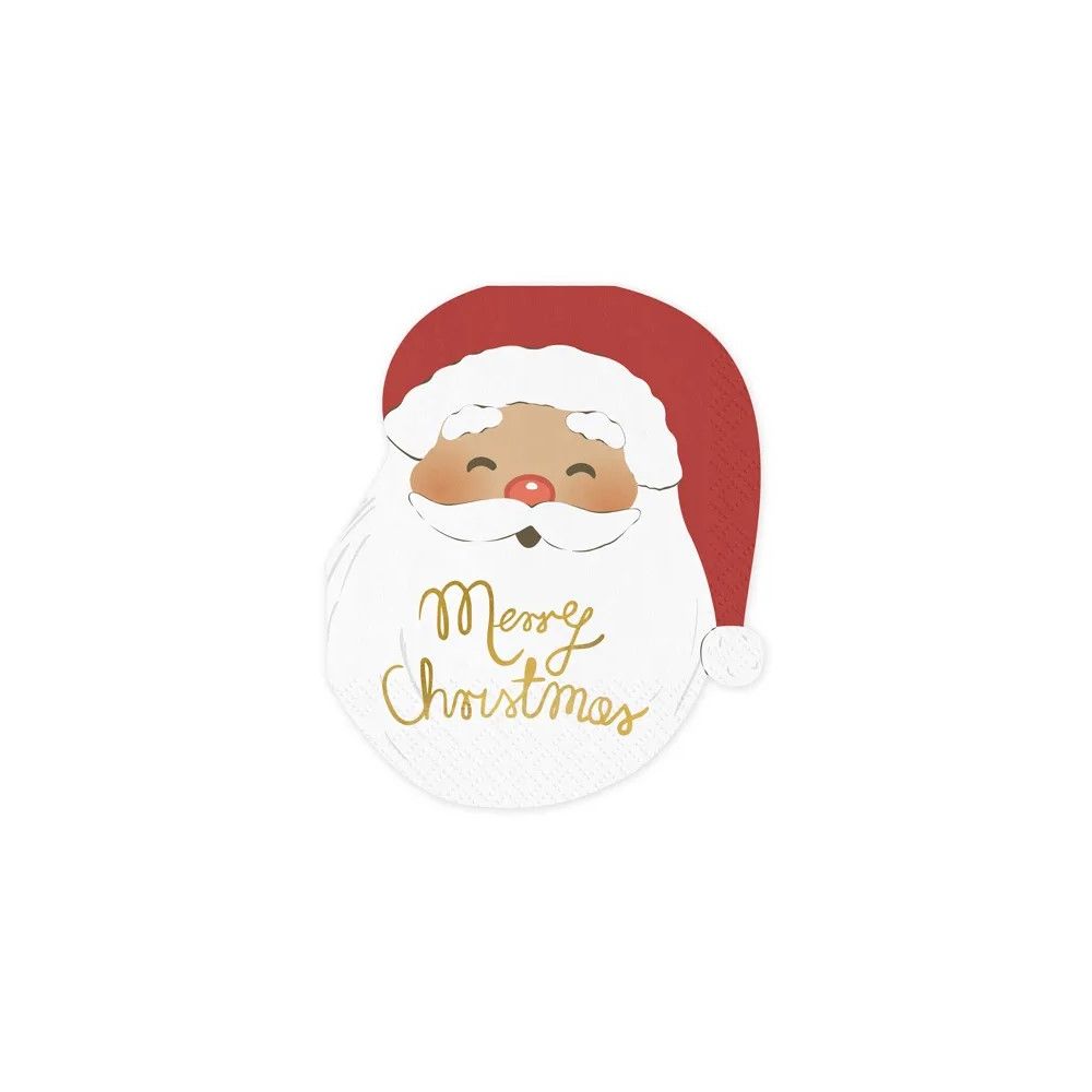 Paper napkins Santa Claus - PartyDeco - 13 x 16 cm 12 pcs