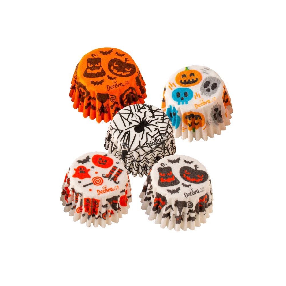 Mini papilotki na muffinki Halloween - Decora - 27 x 17 mm 100 szt.