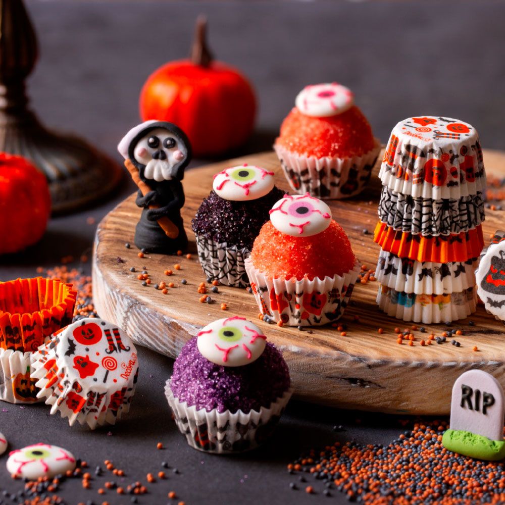 Mini papilotki na muffinki Halloween - Decora - 27 x 17 mm 100 szt.