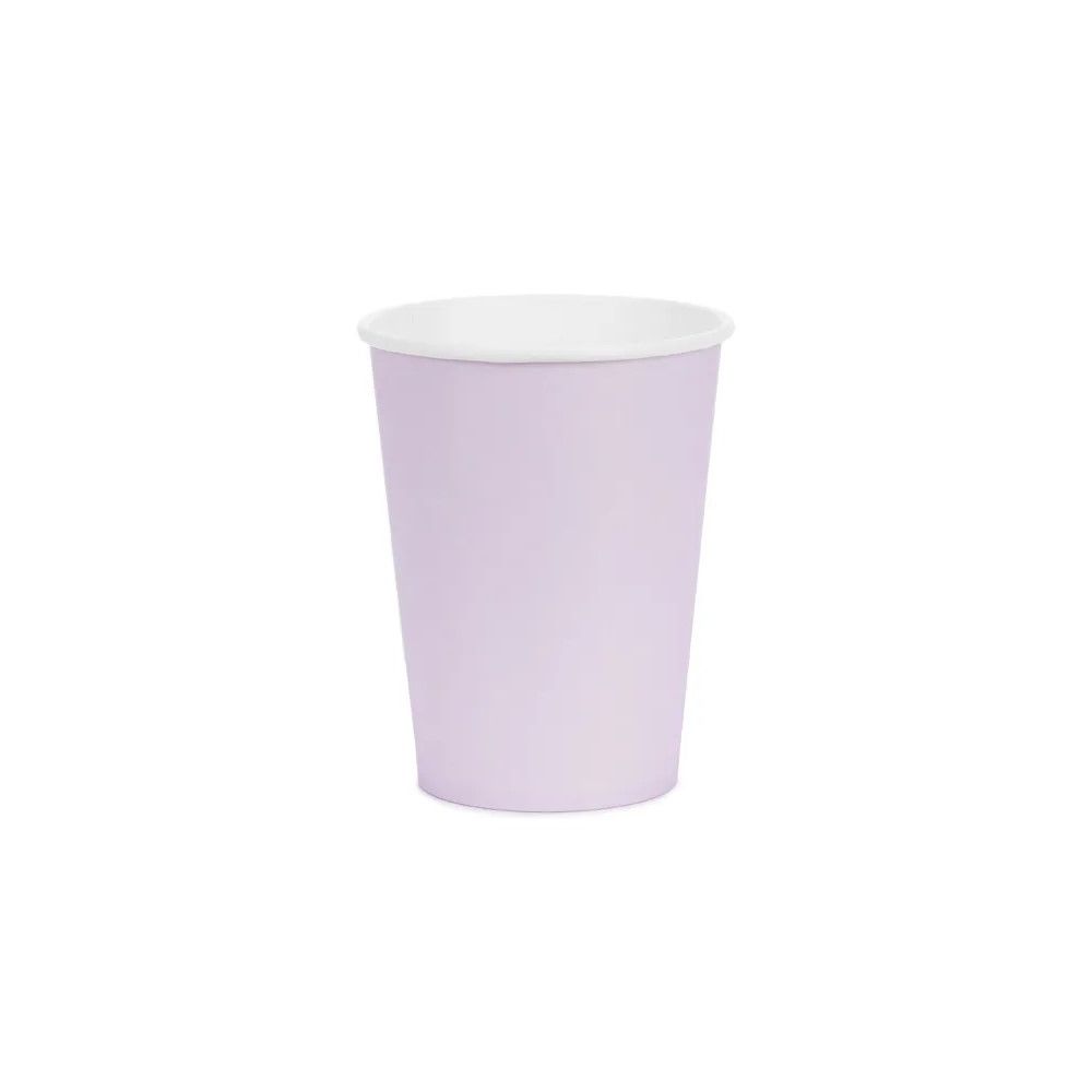 Paper cups - PartyDeco - lavender 250 ml 6 pcs