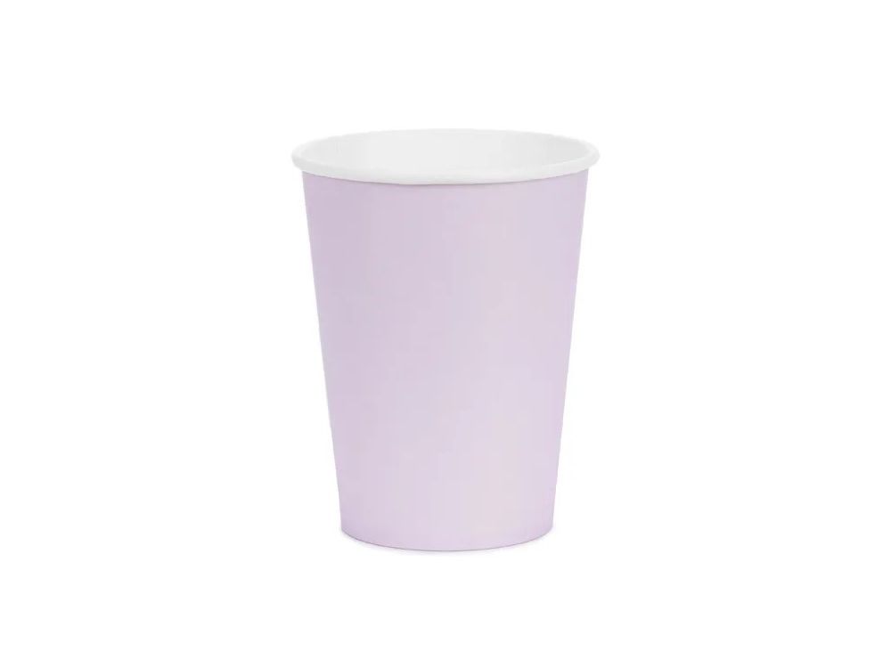 Paper cups - PartyDeco - lavender 250 ml 6 pcs