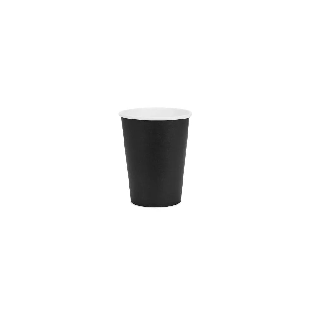 Paper cups - PartyDeco - black 250 ml 6 pcs