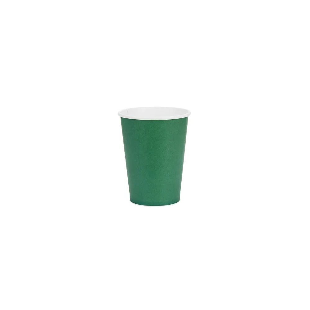 Paper cups - PartyDeco - green 250 ml 6 pcs