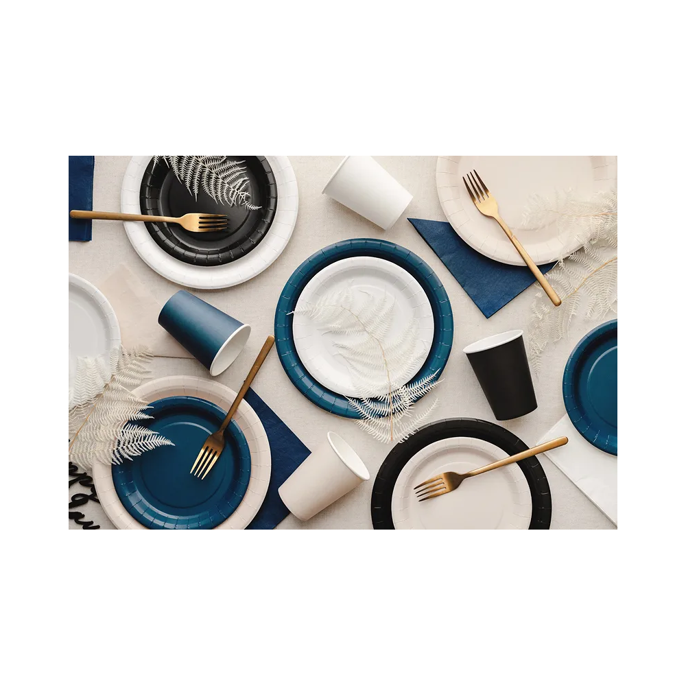 Kubeczki papierowe - PartyDeco - beżowe 250 ml 6 szt.