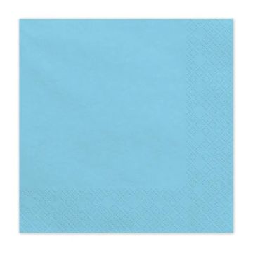 Paper napkins - PartyDeco - light blue 16 x 16 cm 20 pcs