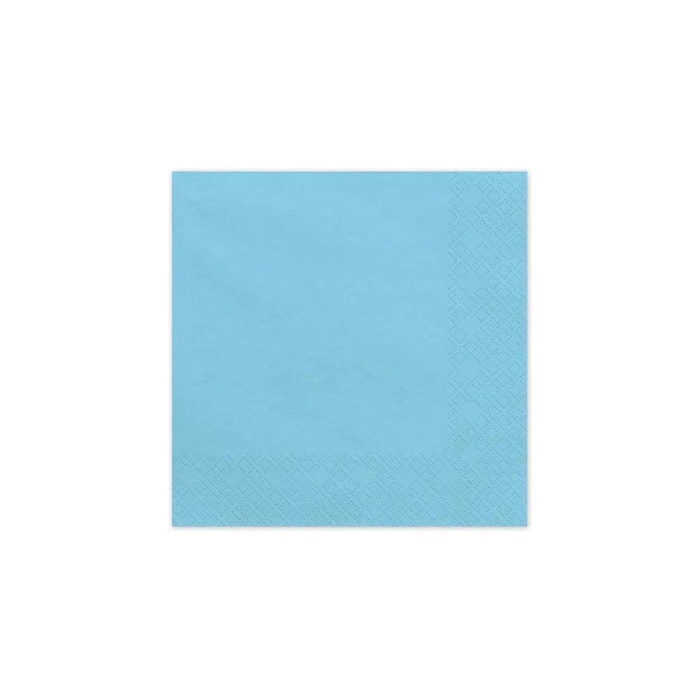 Paper napkins - PartyDeco - light blue 16 x 16 cm 20 pcs