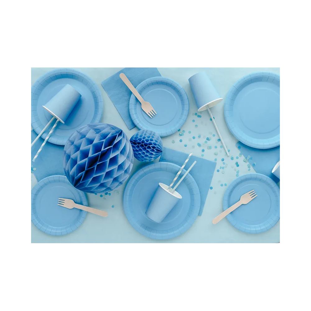 Paper napkins - PartyDeco - light blue 16 x 16 cm 20 pcs