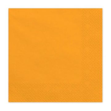 Paper napkins - PartyDeco - orange 16 x 16 cm 20 pcs