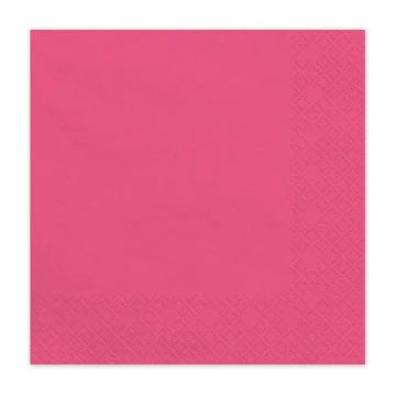 Paper napkins - PartyDeco - pink 16 x 16 cm 20 pcs