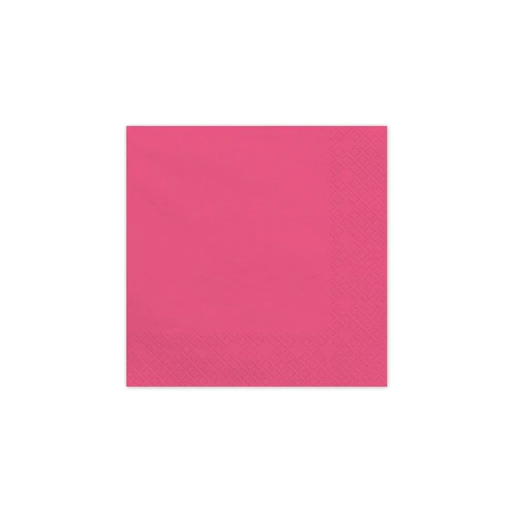 Paper napkins - PartyDeco - pink 16 x 16 cm 20 pcs