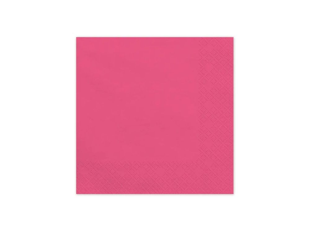 Paper napkins - PartyDeco - pink 16 x 16 cm 20 pcs
