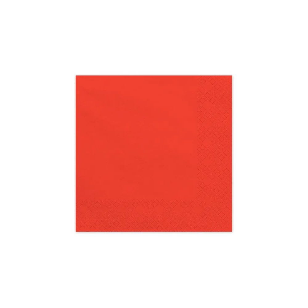 Paper napkins - PartyDeco - red 16 x 16 cm 20 pcs