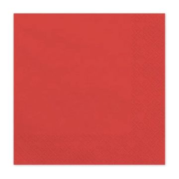 Paper napkins - PartyDeco - dark red 16 x 16 cm 20 pcs