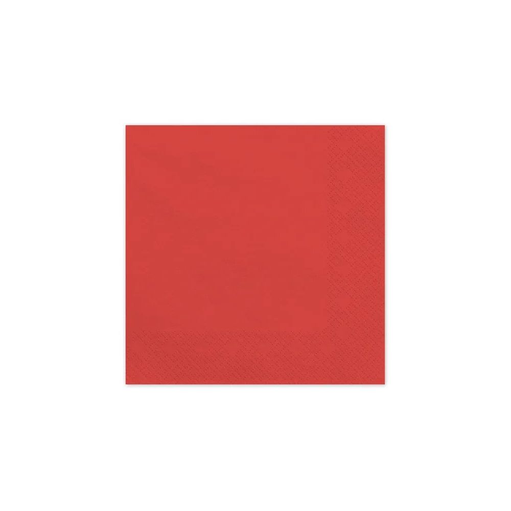Paper napkins - PartyDeco - dark red 16 x 16 cm 20 pcs
