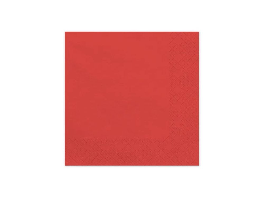 Paper napkins - PartyDeco - dark red 16 x 16 cm 20 pcs