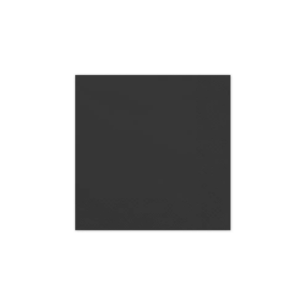 Serwetki papierowe - PartyDeco - czarne 16 x 16 cm 20 szt.