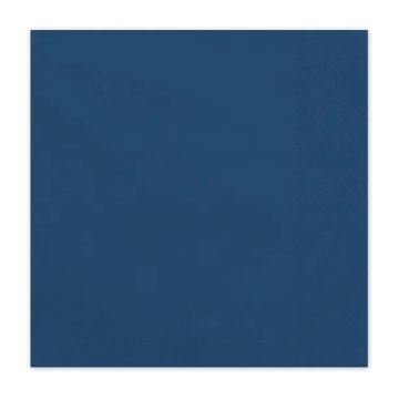 Paper napkins - PartyDeco - navy blue 16 x 16 cm 20 pcs