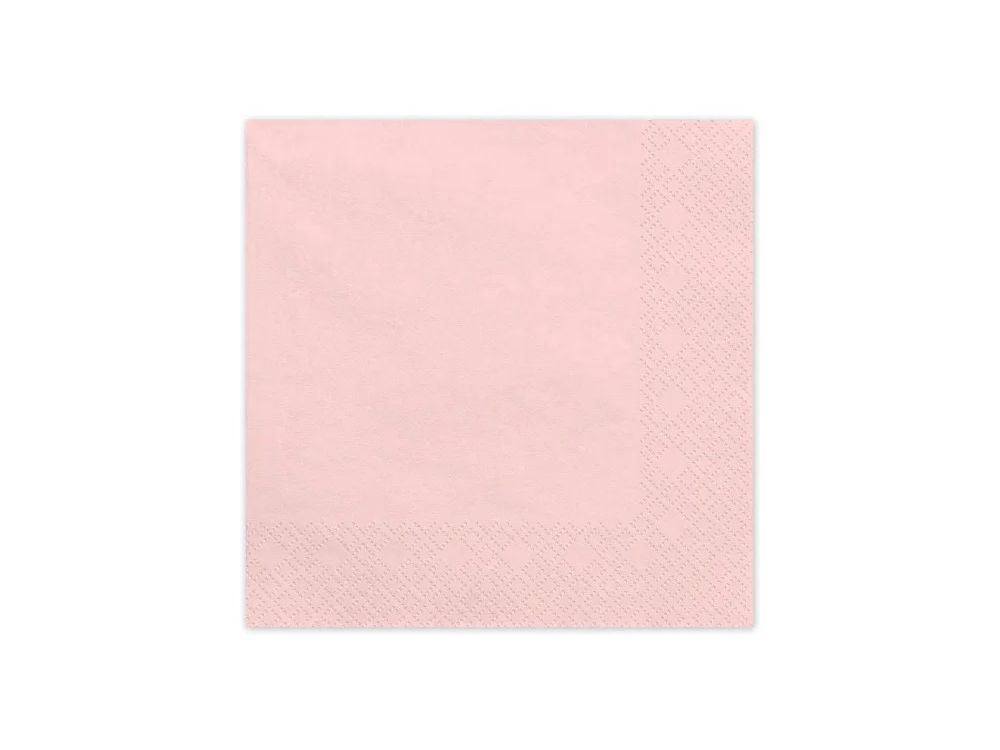 Serwetki papierowe - PartyDeco - jasnoróżowe 16 x 16 cm 20 szt.