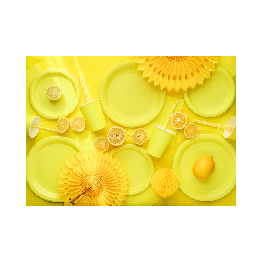 Paper napkins - PartyDeco - yellow 16 x 16 cm 20 pcs