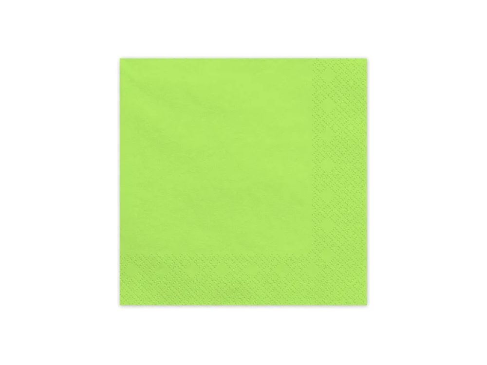 Serwetki papierowe - PartyDeco - jasnozielone 16 x 16 cm 20 szt.