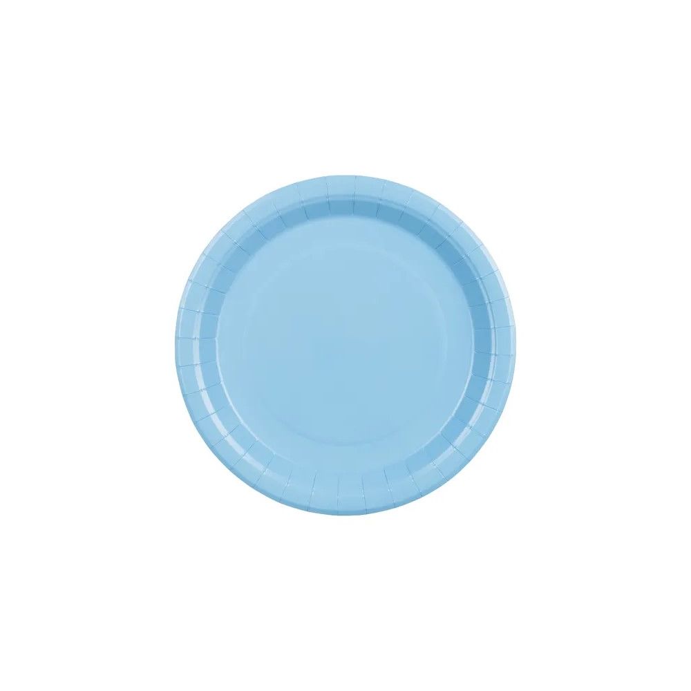 Paper plates - PartyDeco - light blue 23 cm 6 pcs