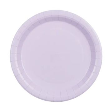 Paper plates - PartyDeco - lavender 23 cm 6 pcs