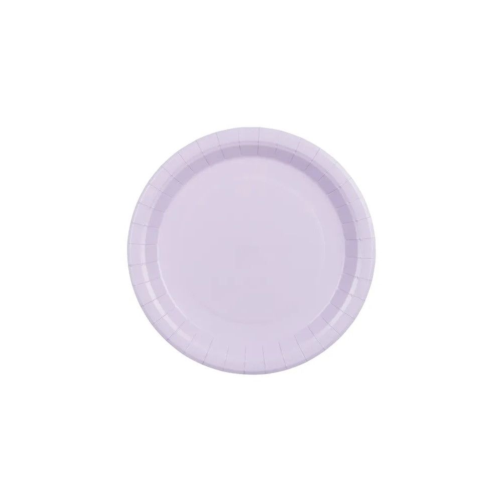 Paper plates - PartyDeco - lavender 23 cm 6 pcs