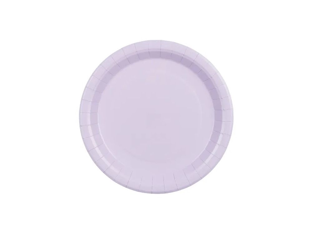 Paper plates - PartyDeco - lavender 23 cm 6 pcs
