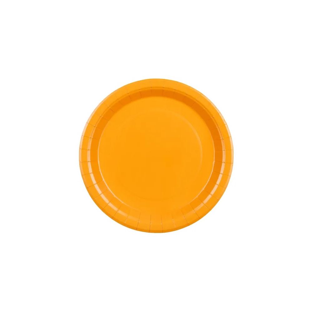 Paper plates - PartyDeco - orange 23 cm 6 pcs