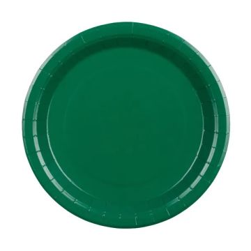 Paper plates - PartyDeco - green 23 cm 6 pcs
