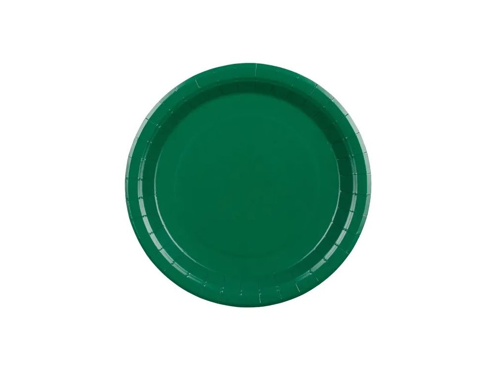 Paper plates - PartyDeco - green 23 cm 6 pcs
