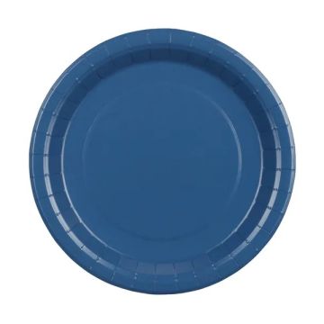 Paper plates - PartyDeco - navy blue 23 cm 6 pcs