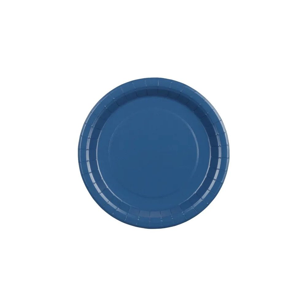 Paper plates - PartyDeco - navy blue 23 cm 6 pcs