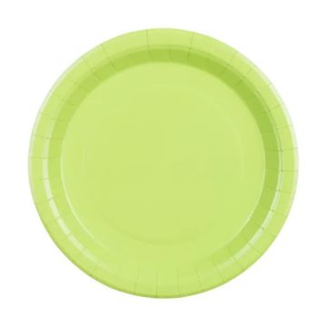 Paper plates - PartyDeco - light green 23 cm 6 pcs