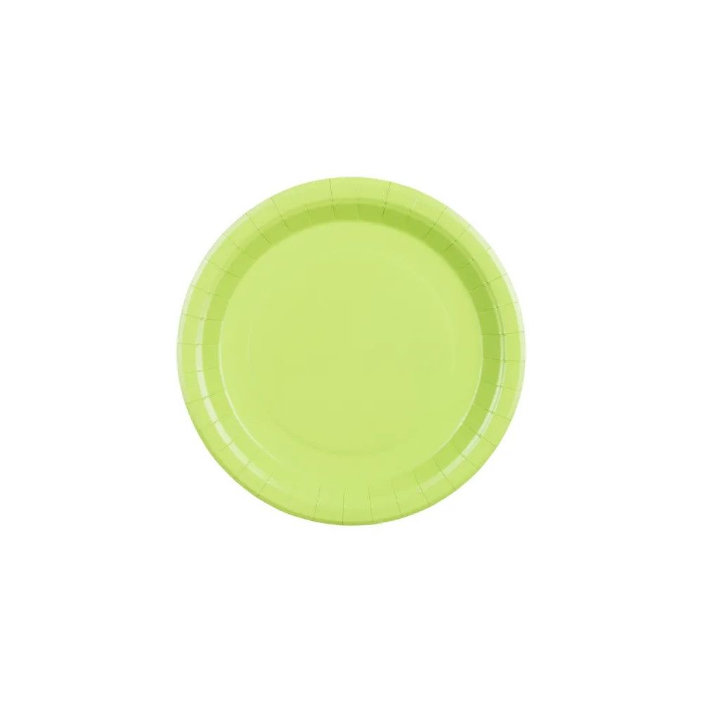 Paper plates - PartyDeco - light green 23 cm 6 pcs
