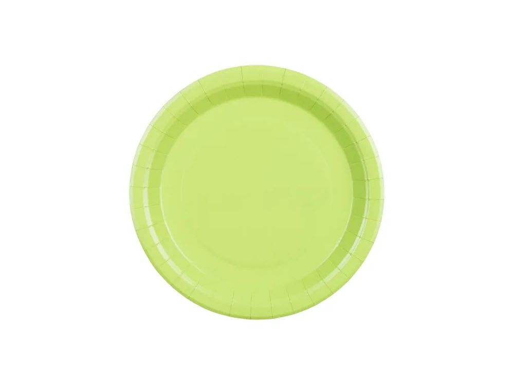 Paper plates - PartyDeco - light green 23 cm 6 pcs