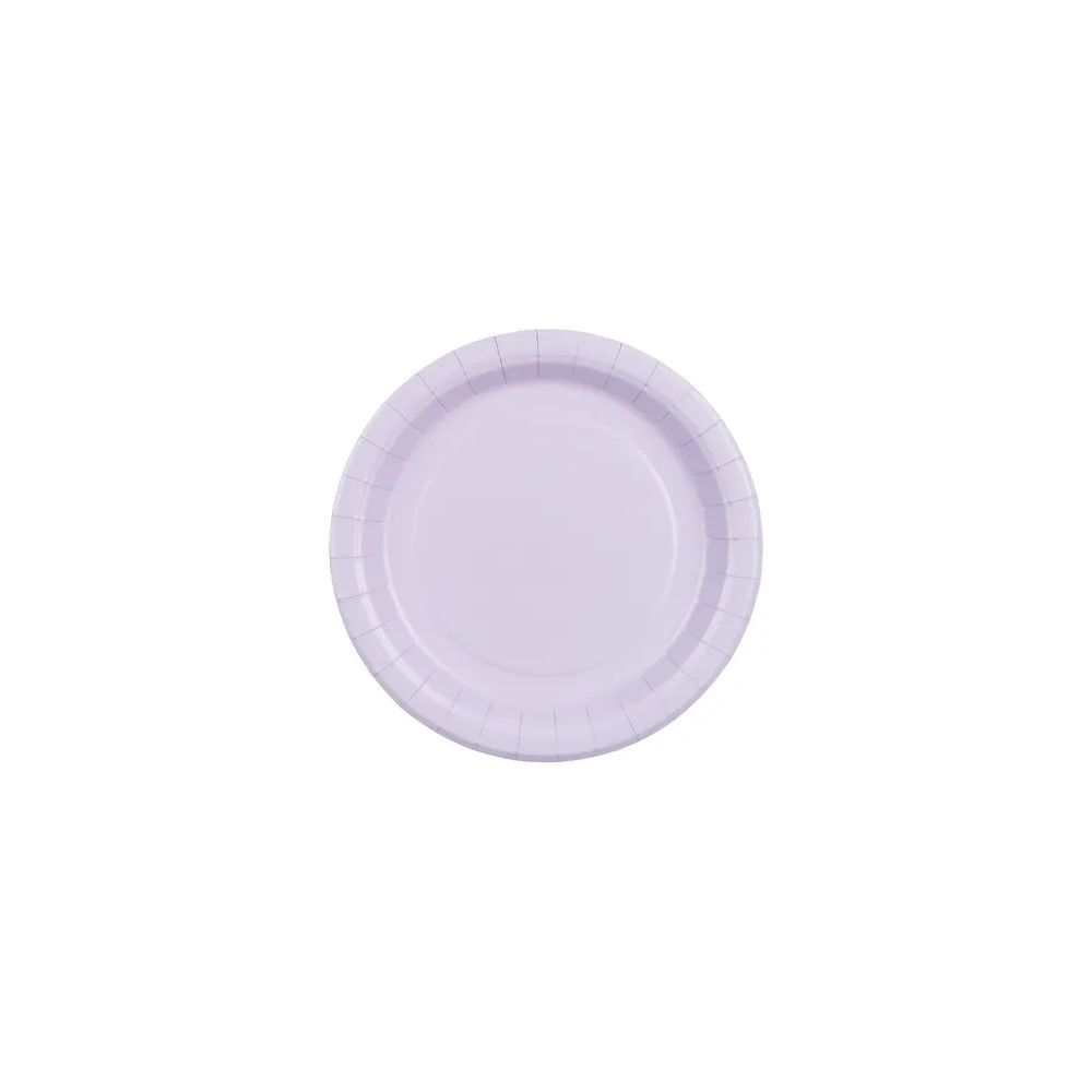 Paper plates - PartyDeco - lavender 18 cm 6 pcs