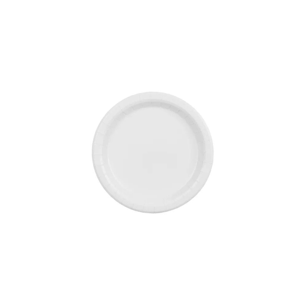 Paper plates - PartyDeco - white 18 cm 6 pcs