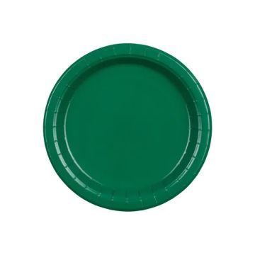 Paper plates - PartyDeco - green 18 cm 6 pcs