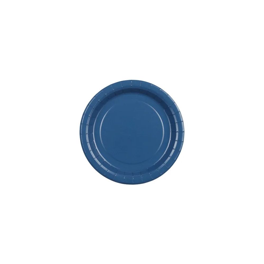 Paper plates - PartyDeco - navy blue 18 cm 6 pcs