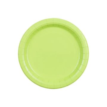 Paper plates - PartyDeco - light green 18 cm 6 pcs