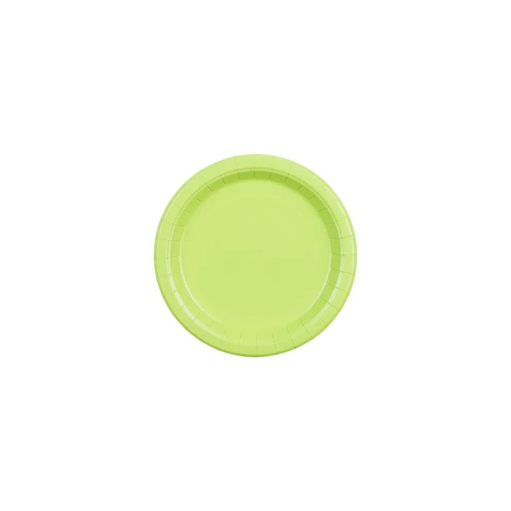 Paper plates - PartyDeco - light green 18 cm 6 pcs