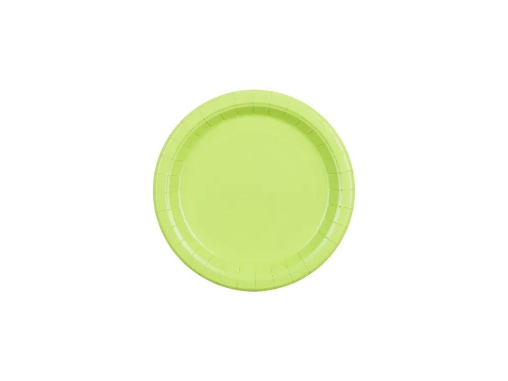 Paper plates - PartyDeco - light green 18 cm 6 pcs